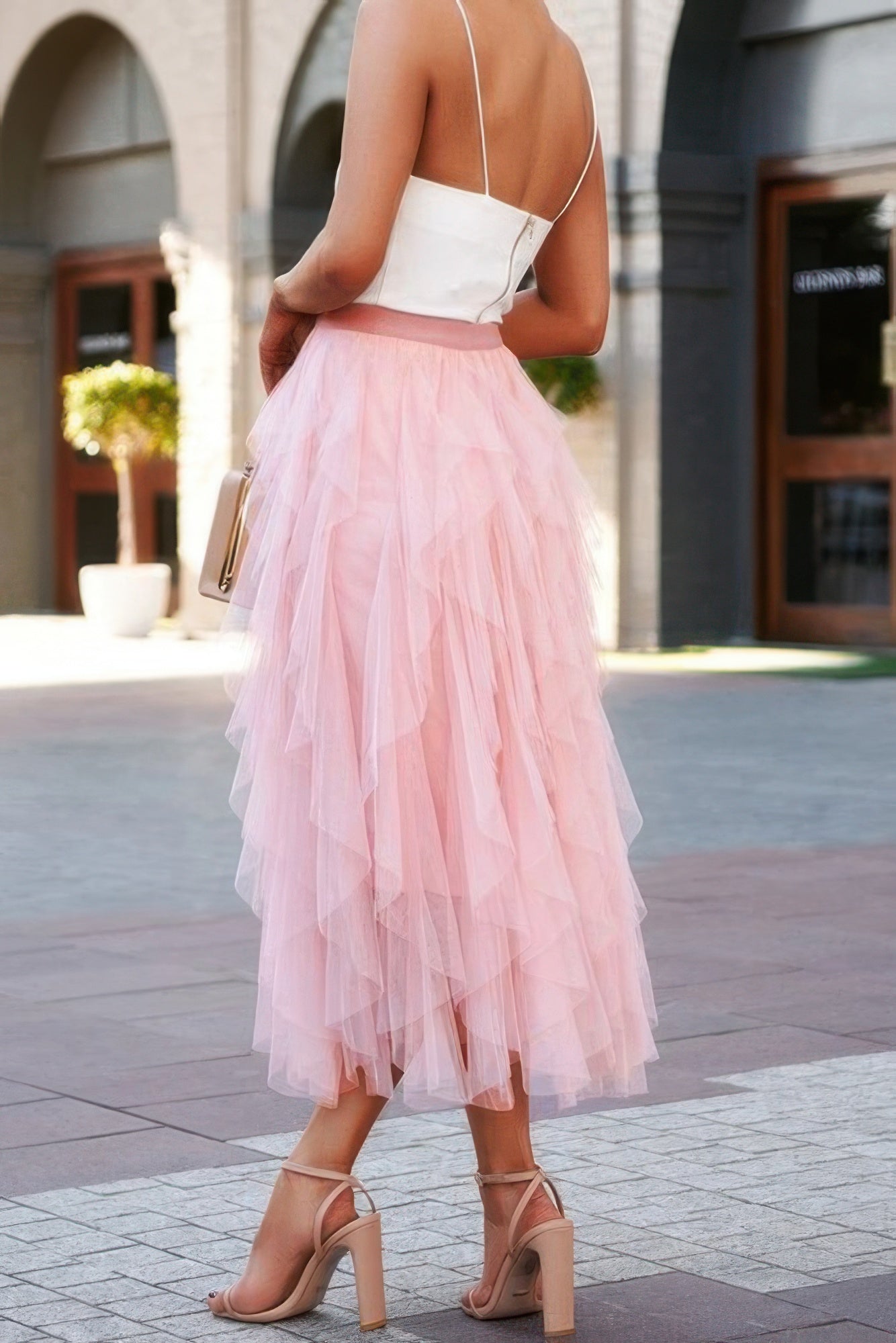A Line Long Tulle Tiered Skirts - Flip Flop Dynasty
