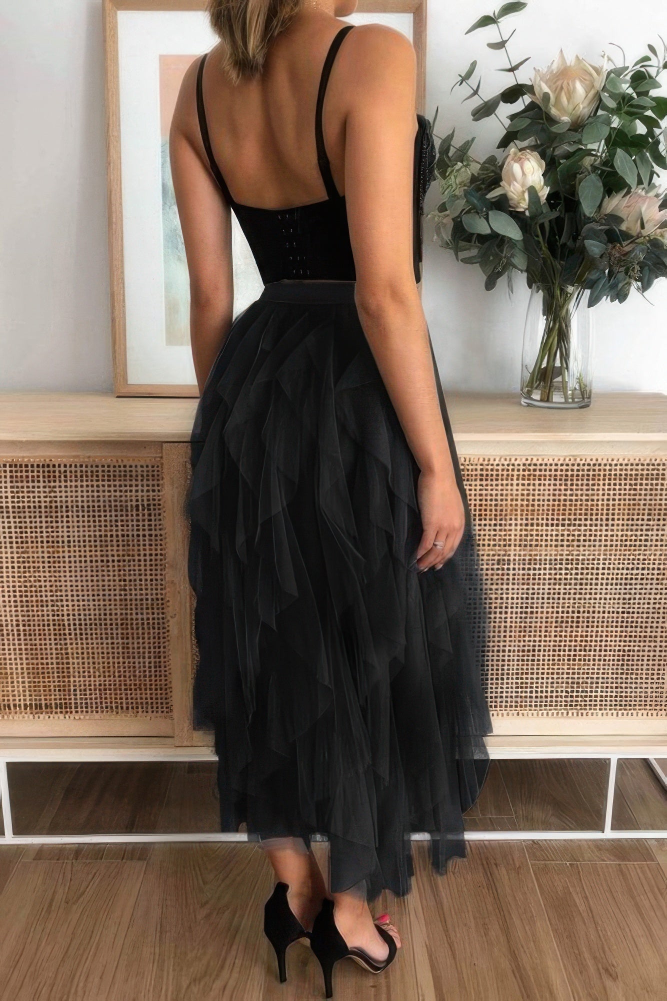 A Line Long Tulle Tiered Skirts - Flip Flop Dynasty
