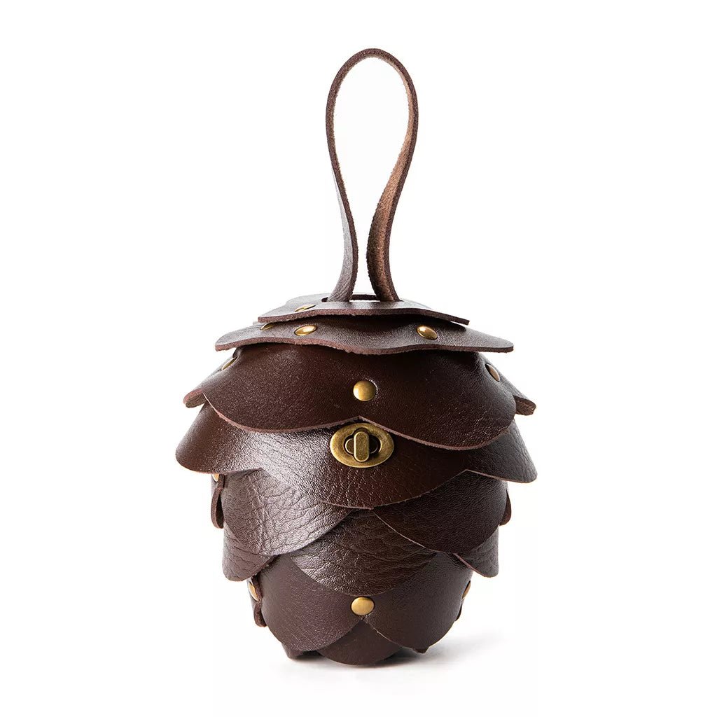 Acorn - Shaped Leather Petal Decor Pouch Bag - Flip Flop Dynasty