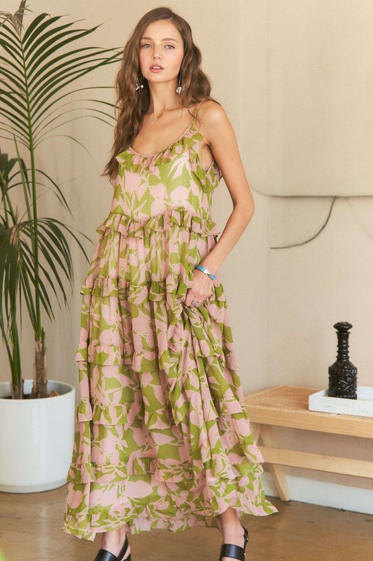 ADORA Ruffled Tiered Scoop Neck Cami Dress - Flip Flop Dynasty