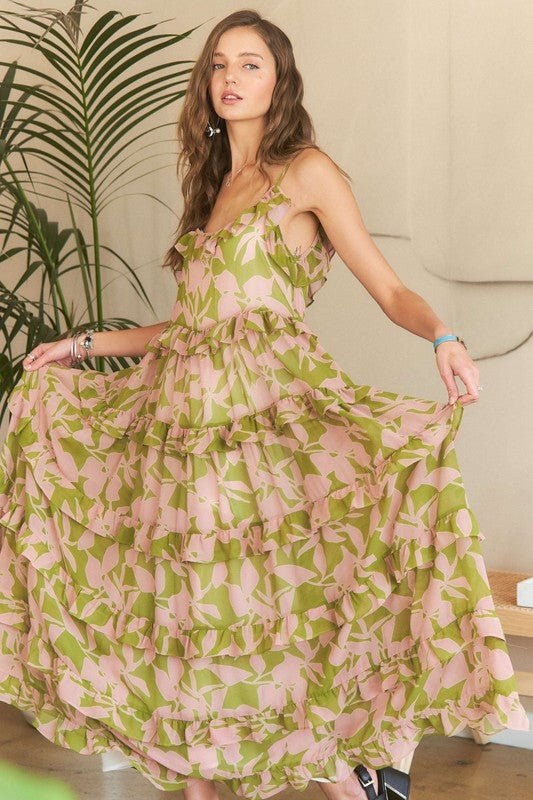 ADORA Ruffled Tiered Scoop Neck Cami Dress - Flip Flop Dynasty
