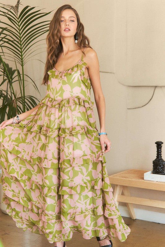 ADORA Ruffled Tiered Scoop Neck Cami Dress - Flip Flop Dynasty