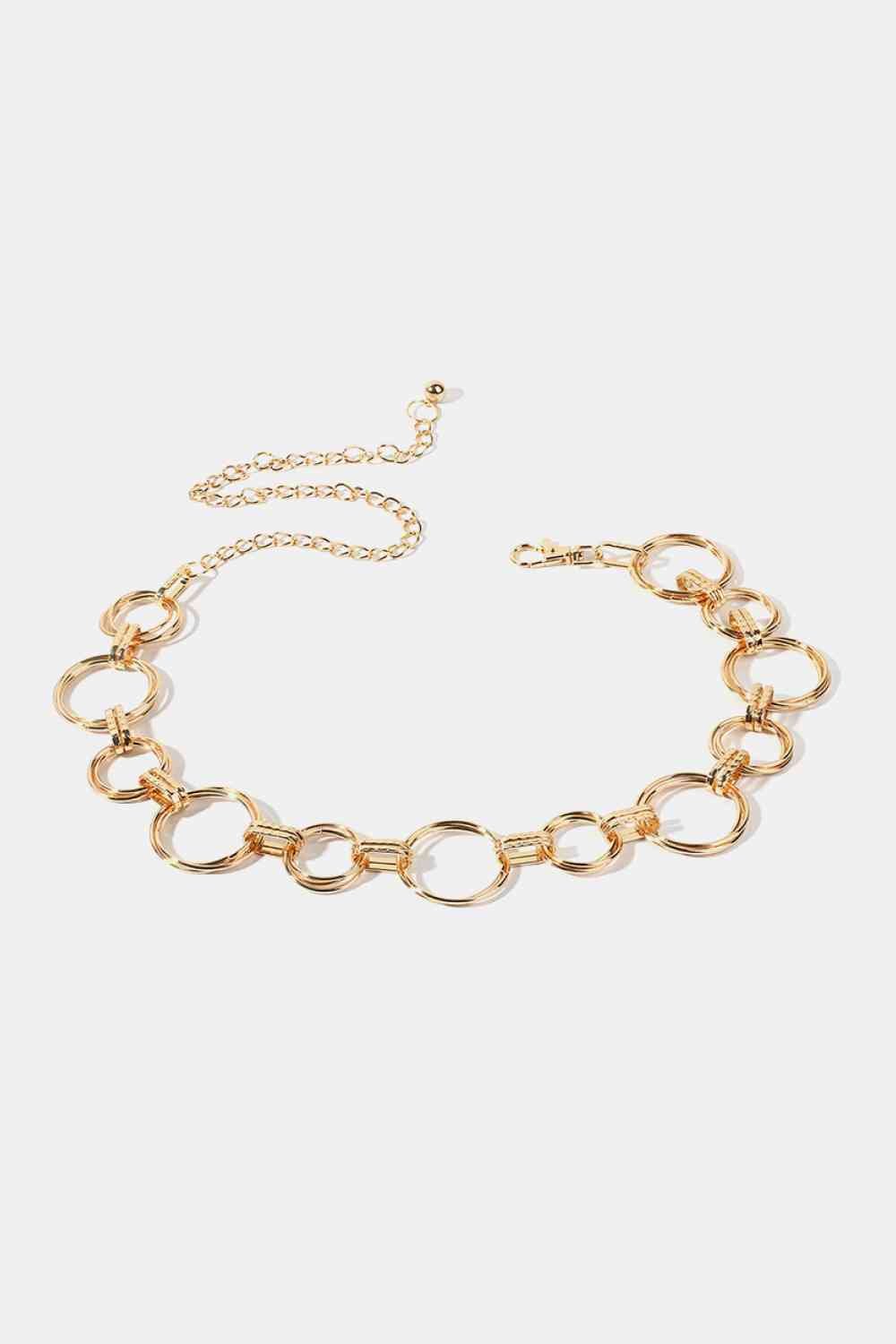 Alloy Chain Circle Shape Belt - Flip Flop Dynasty
