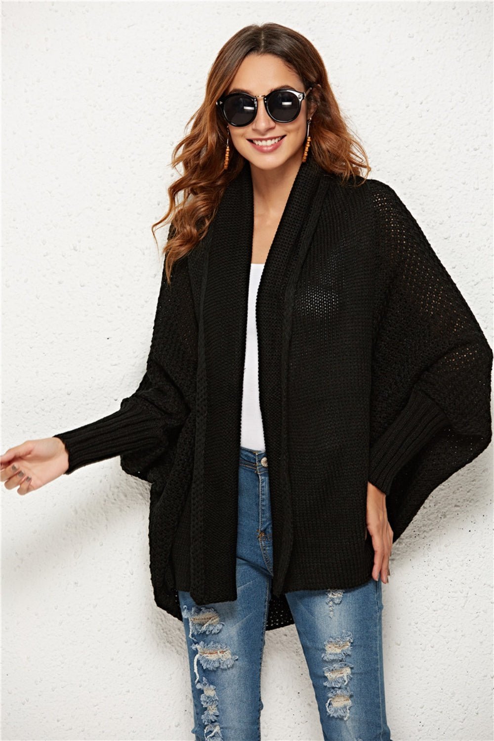 Angel Wings Open Front Batwing Sleeve Cardigan - Flip Flop Dynasty