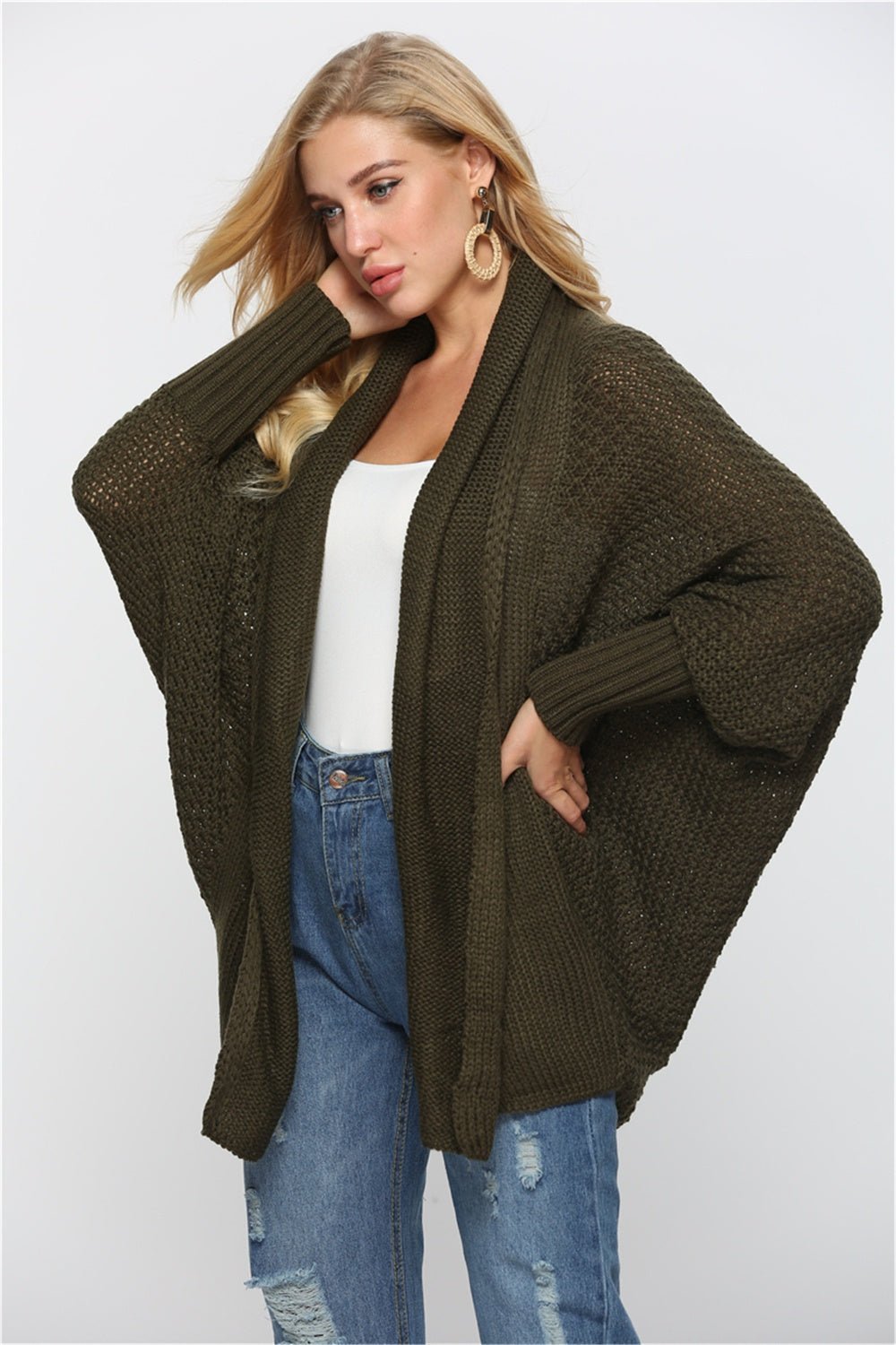 Angel Wings Open Front Batwing Sleeve Cardigan - Flip Flop Dynasty