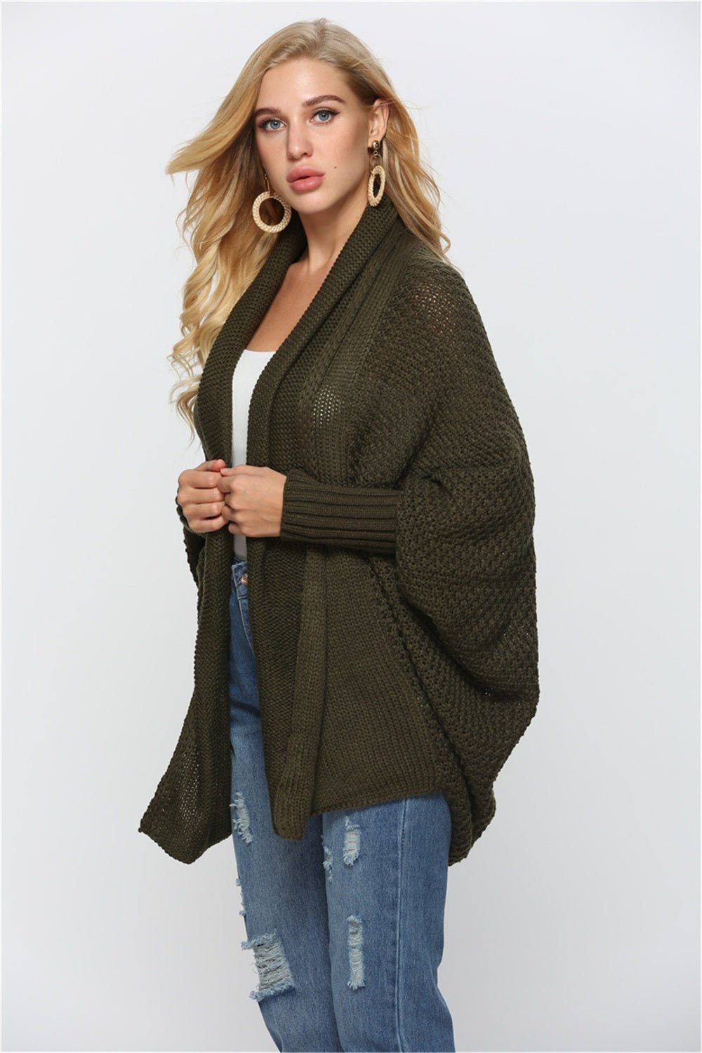Angel Wings Open Front Batwing Sleeve Cardigan - Flip Flop Dynasty