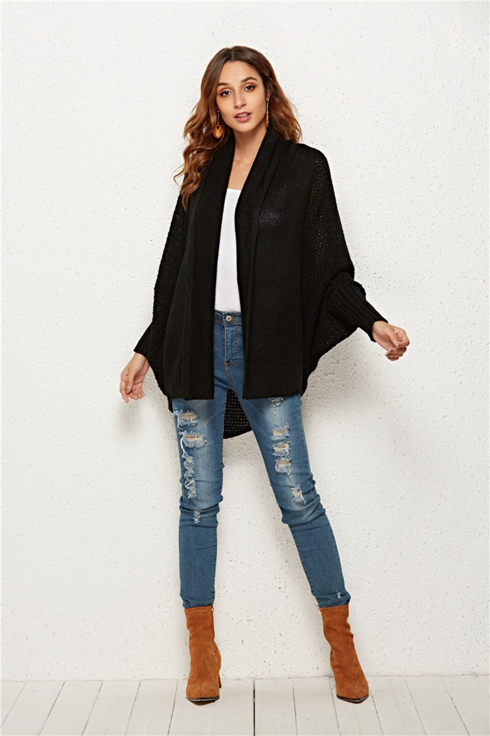 Angel Wings Open Front Batwing Sleeve Cardigan - Flip Flop Dynasty