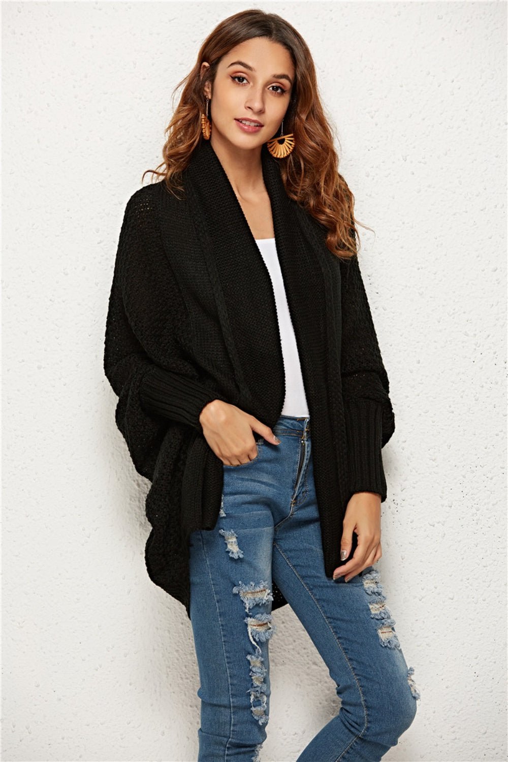 Angel Wings Open Front Batwing Sleeve Cardigan - Flip Flop Dynasty
