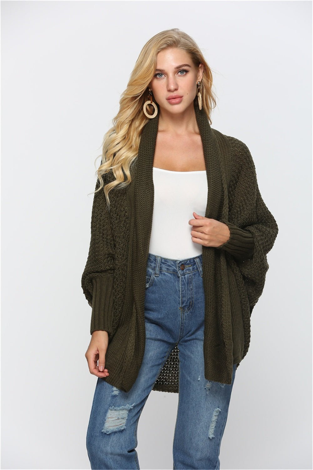 Angel Wings Open Front Batwing Sleeve Cardigan - Flip Flop Dynasty