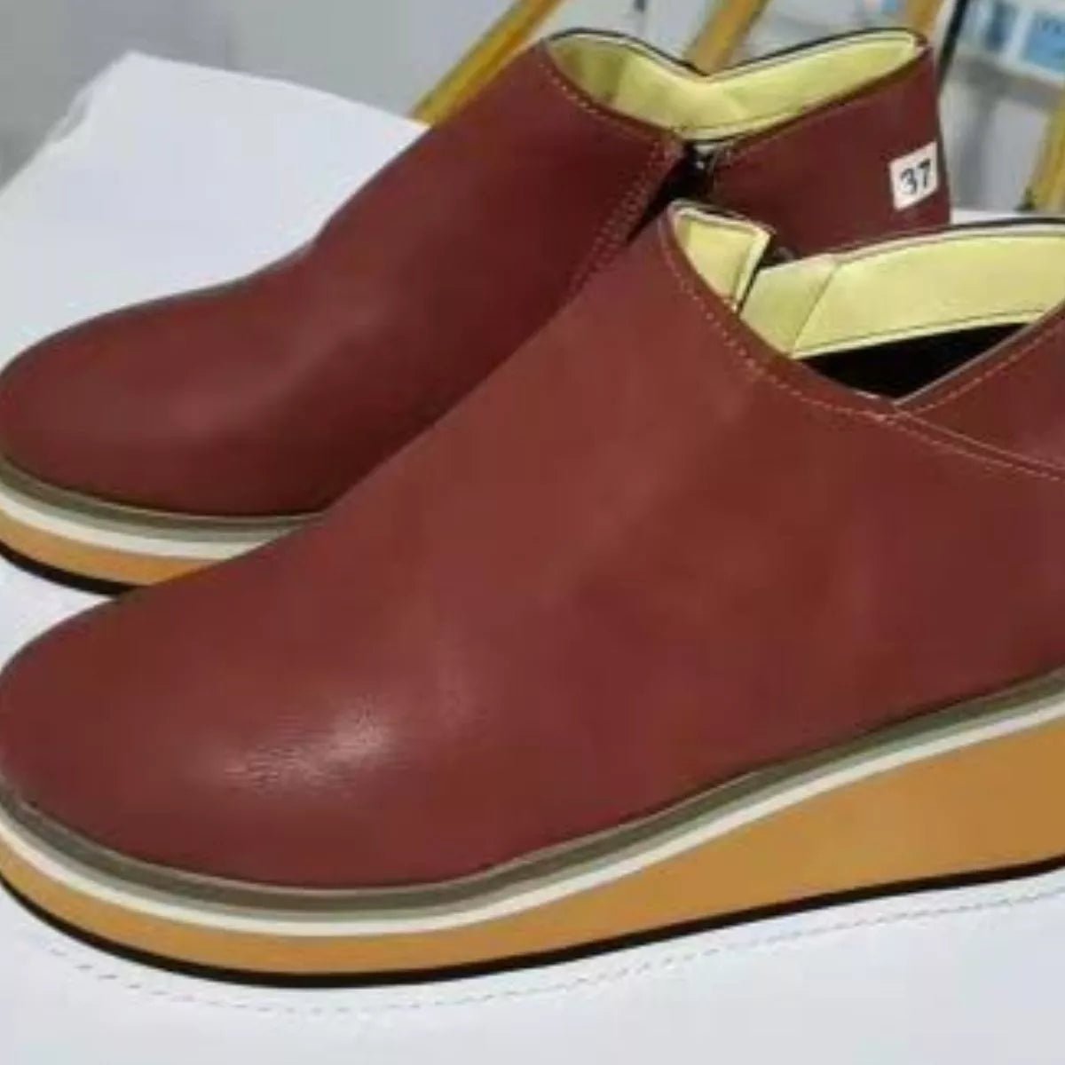 Ankle Wedge Boots with Zipper - Flip Flop Dynasty