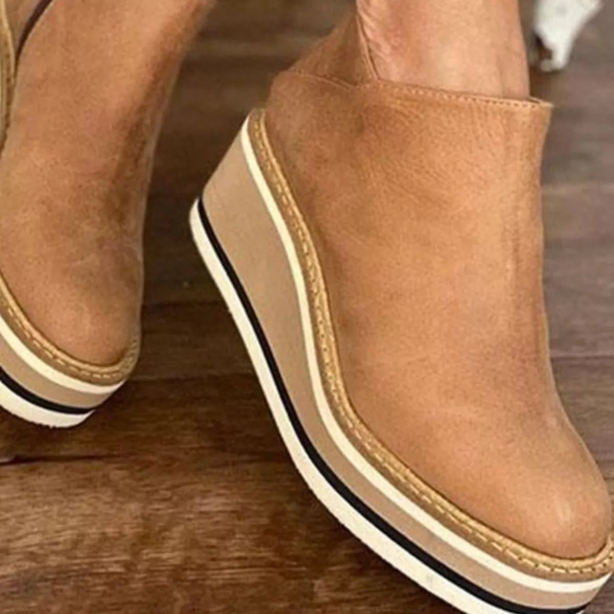 Ankle Wedge Boots with Zipper - Flip Flop Dynasty