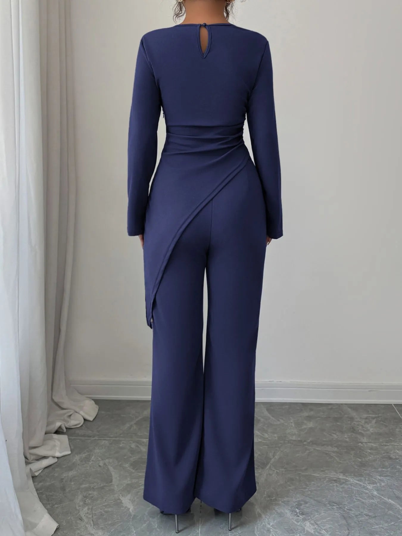 Asymmetric Long Sleeve Top and Pants Set - Flip Flop Dynasty