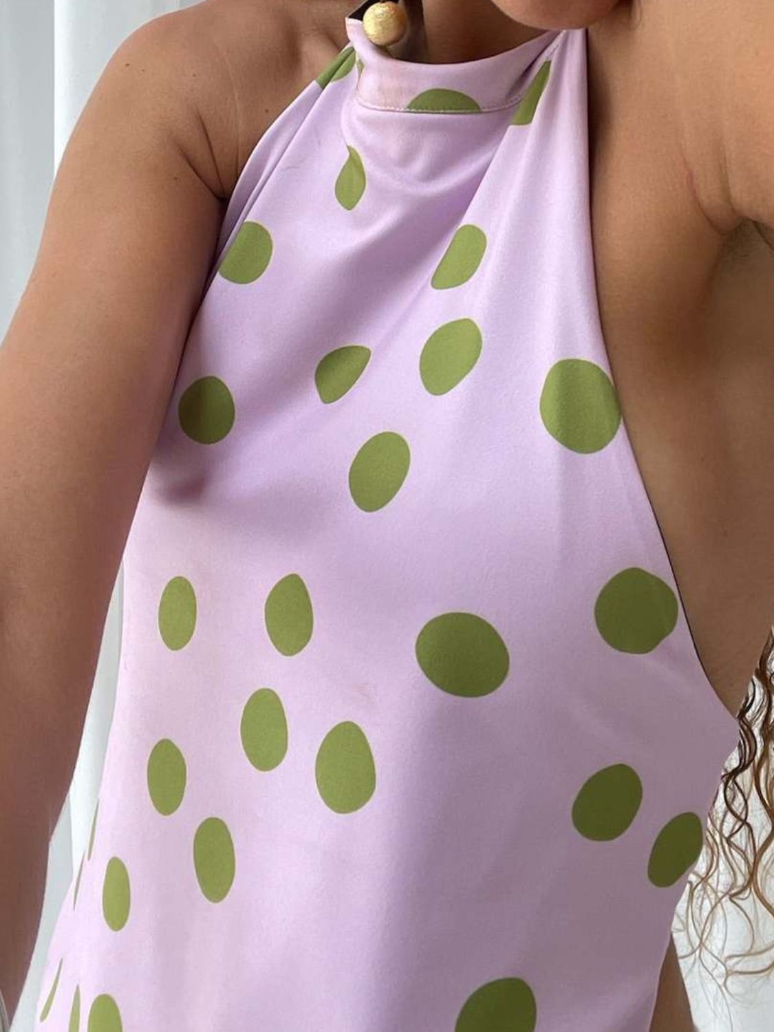 Backless Printed Halter Neck Tank - Flip Flop Dynasty