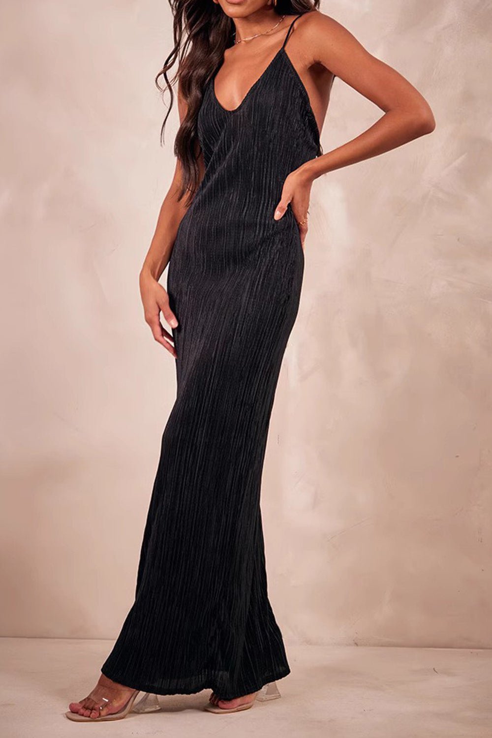 Backless Printed Maxi Cami Dress - Flip Flop Dynasty