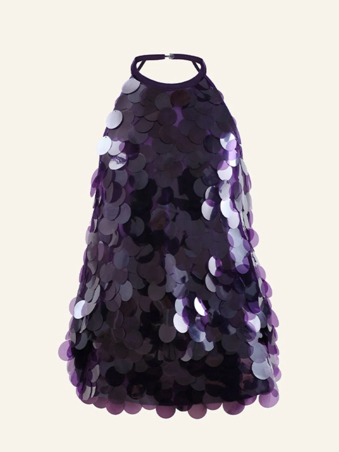 Backless Sequined Halter Neck Mini Dress - Flip Flop Dynasty
