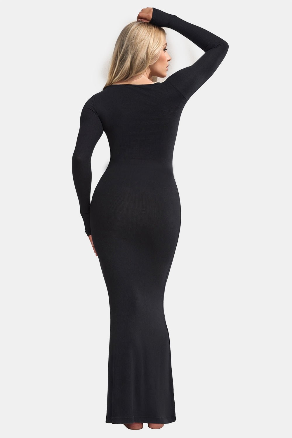 Basic Bae Built - In Shapewear Square Neck Long Sleeve Maxi Dress - Flip Flop Dynasty