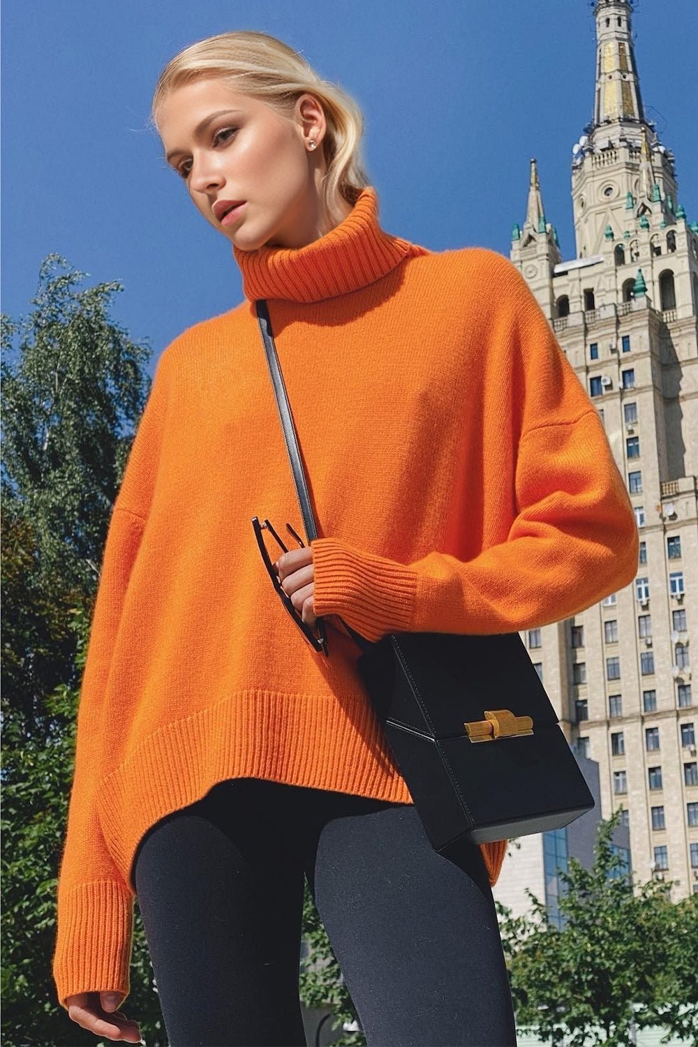Basic Bae Turtleneck Dropped Shoulder Long Sleeve Sweater - Flip Flop Dynasty