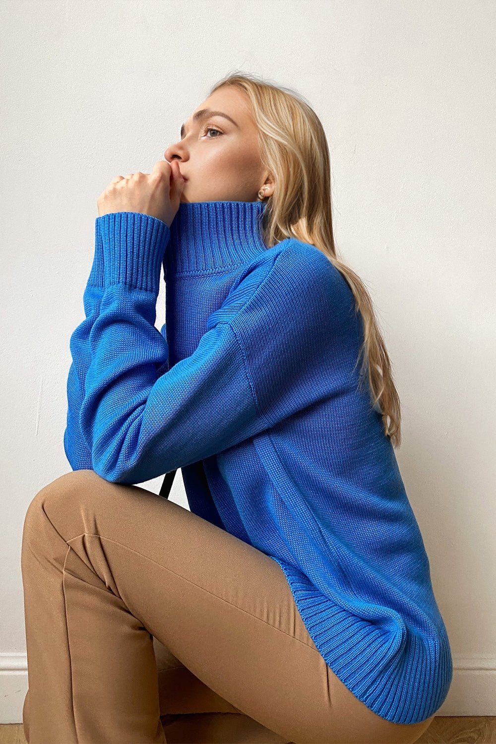 Basic Bae Turtleneck Dropped Shoulder Long Sleeve Sweater - Flip Flop Dynasty