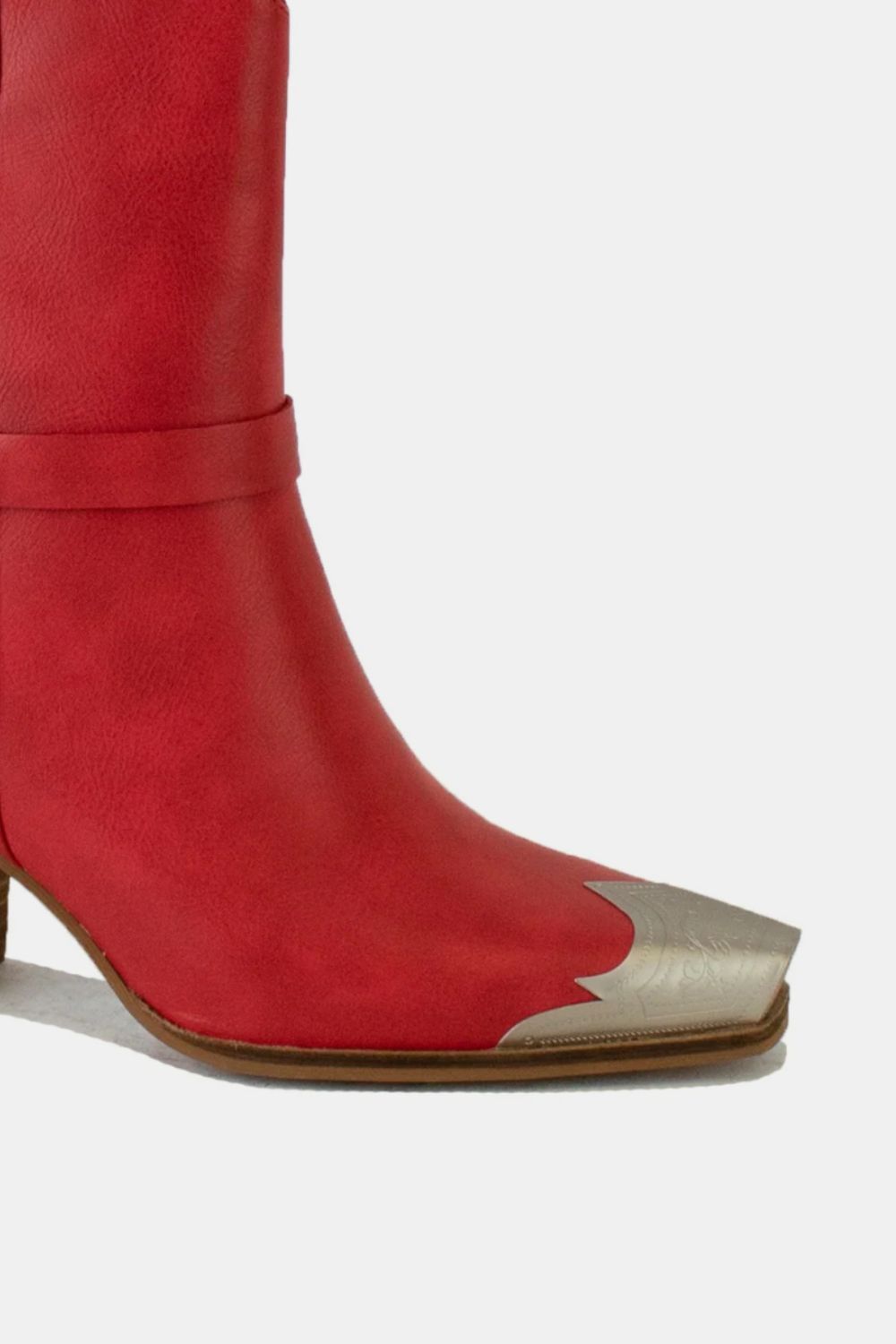 Beast Fashion Faux Leather Metal Toe Ankle Boots - Flip Flop Dynasty