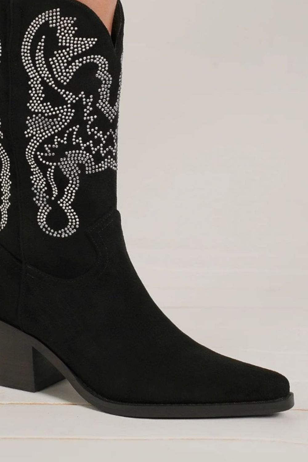 Beast Fashion Rhinestone Detail Point Toe Boots - Flip Flop Dynasty