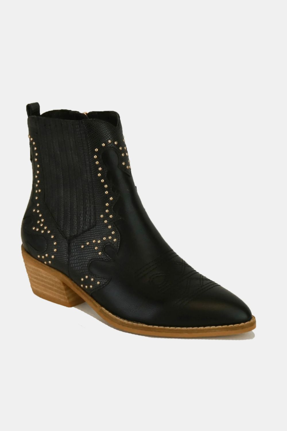 Beast Fashion Studded Detail Point Toe Boots - Flip Flop Dynasty