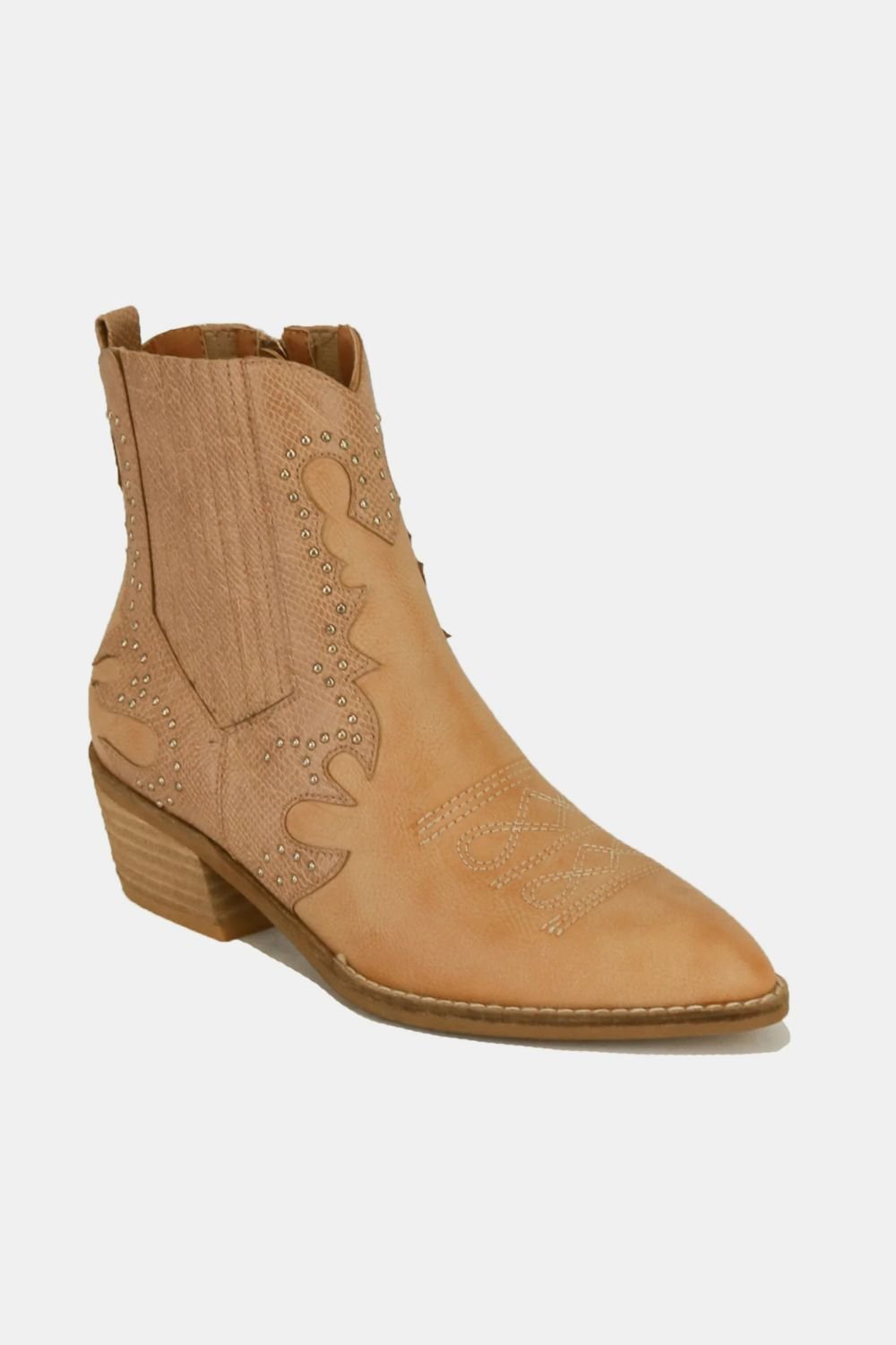 Beast Fashion Studded Detail Point Toe Boots - Flip Flop Dynasty