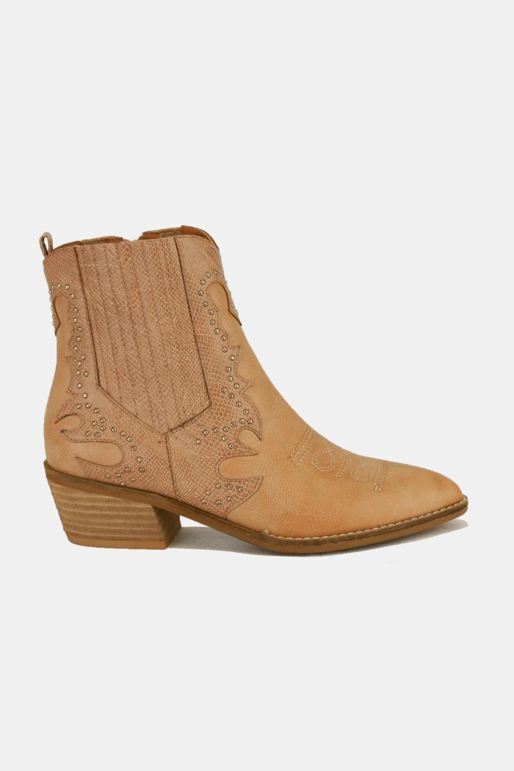 Beast Fashion Studded Detail Point Toe Boots - Flip Flop Dynasty