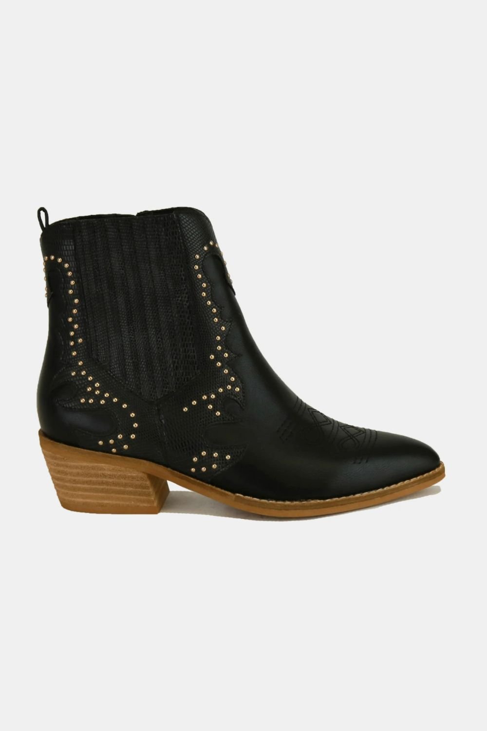 Beast Fashion Studded Detail Point Toe Boots - Flip Flop Dynasty