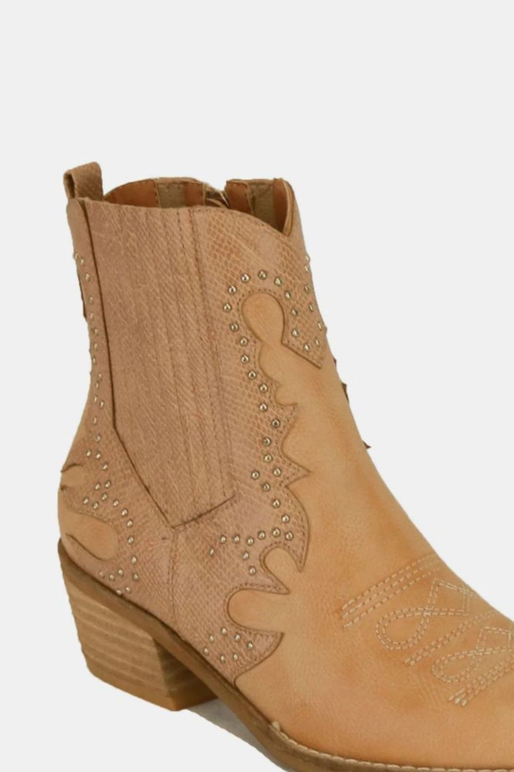 Beast Fashion Studded Detail Point Toe Boots - Flip Flop Dynasty