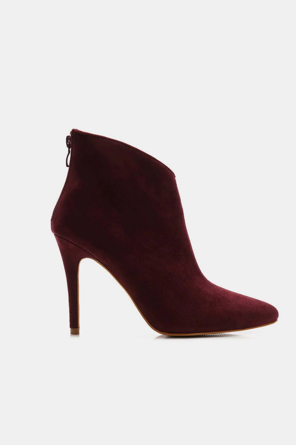 Beast Fashion Suede Stiletto Ankle Booties with Back Zippers - Flip Flop Dynasty