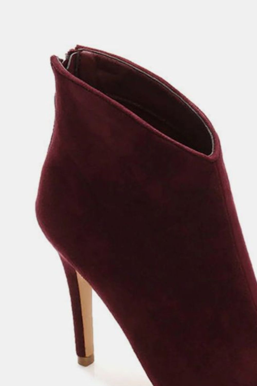 Beast Fashion Suede Stiletto Ankle Booties with Back Zippers - Flip Flop Dynasty