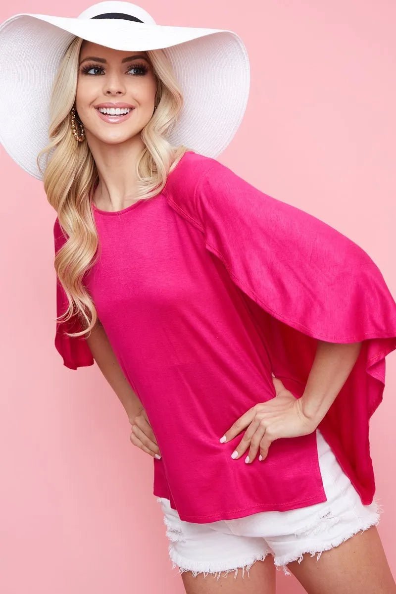 BiBi Fold Over Back Detailed Top - Flip Flop Dynasty