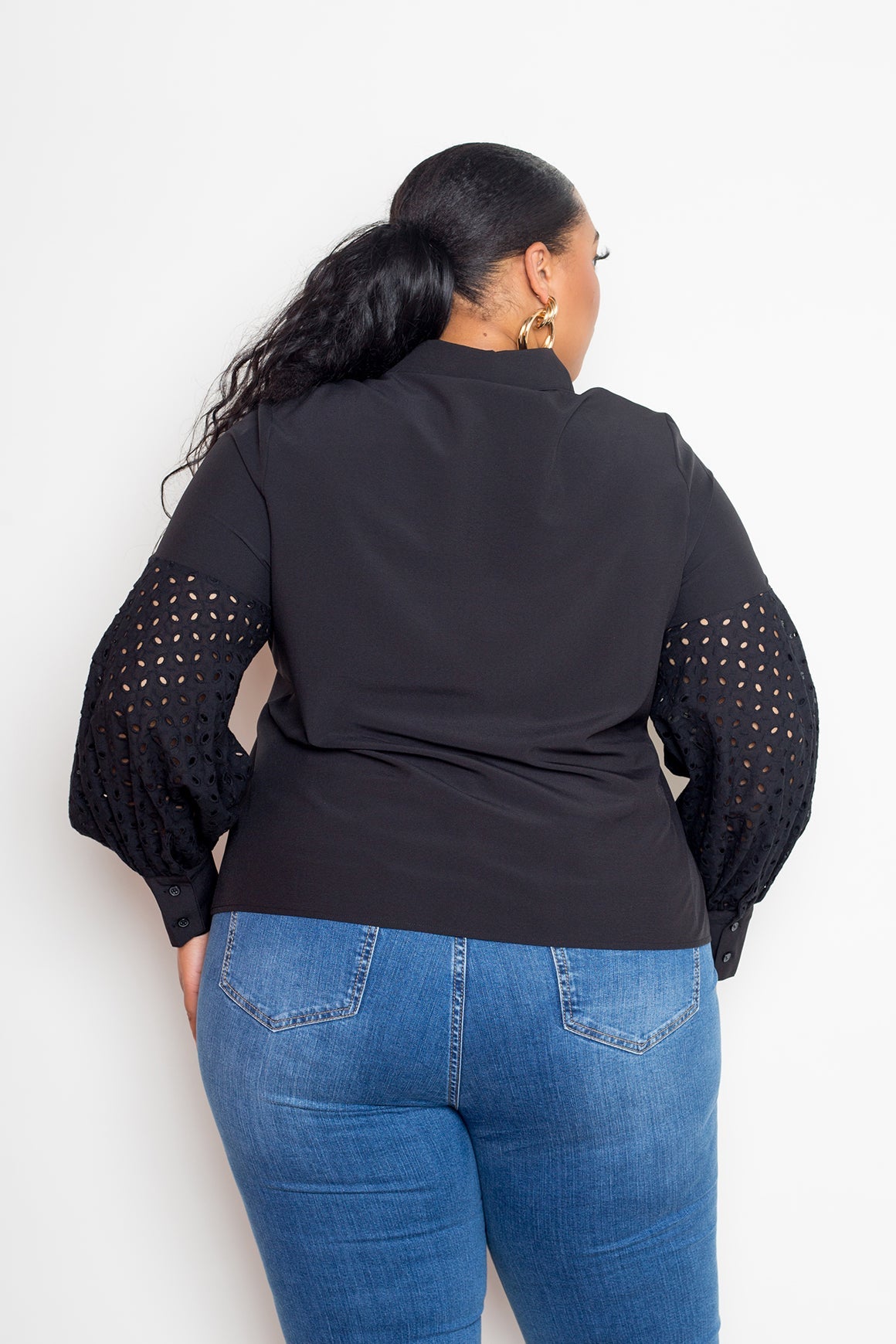 Blouse With Punched Sleeves - Flip Flop Dynasty