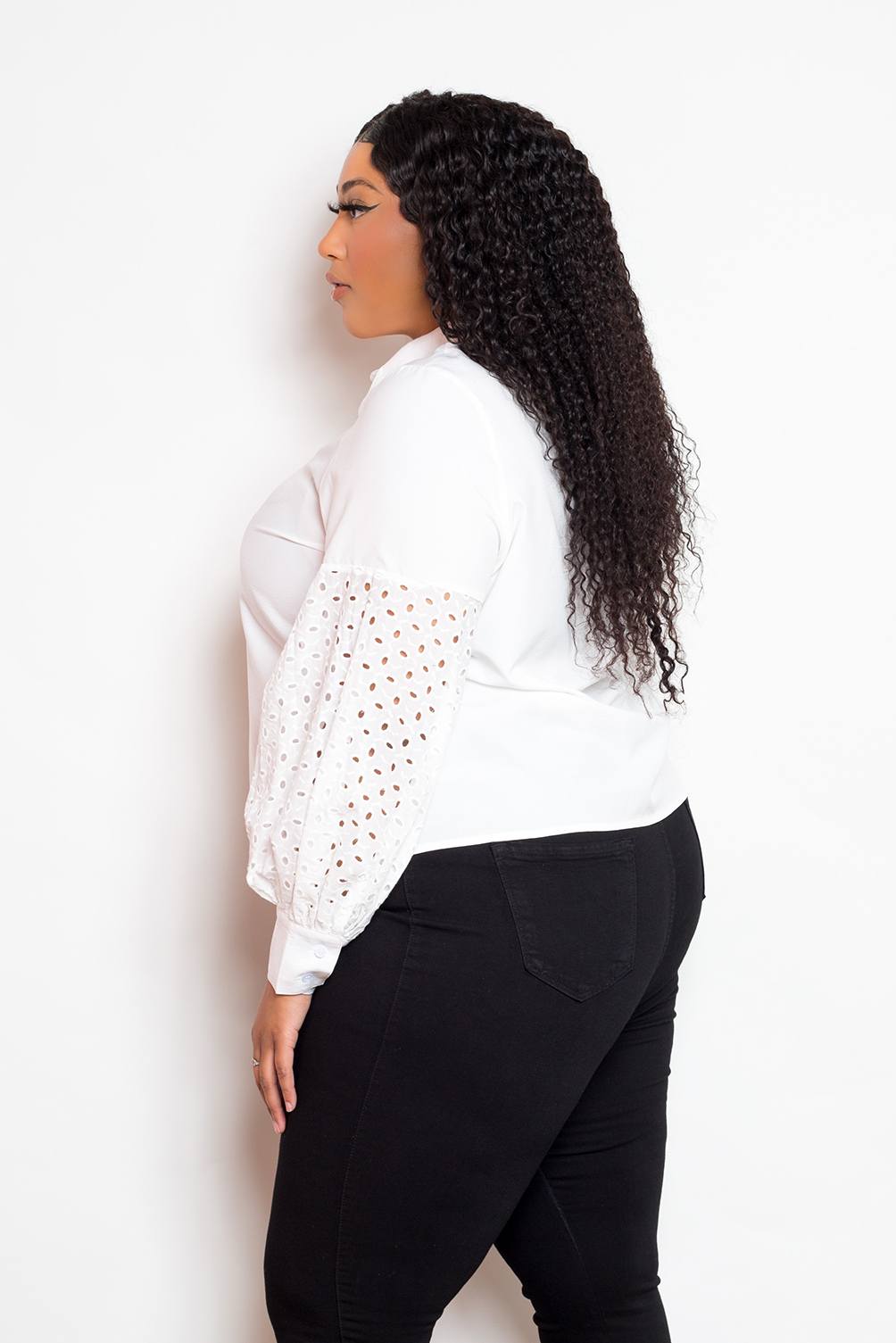 Blouse With Punched Sleeves - Flip Flop Dynasty