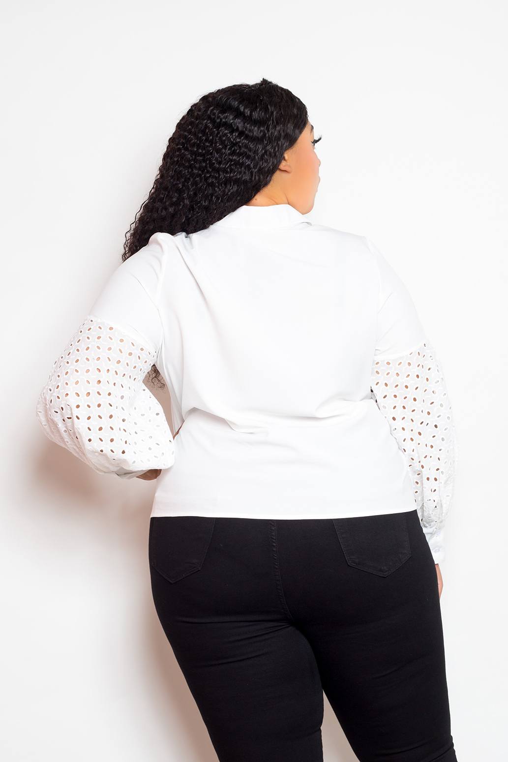 Blouse With Punched Sleeves - Flip Flop Dynasty