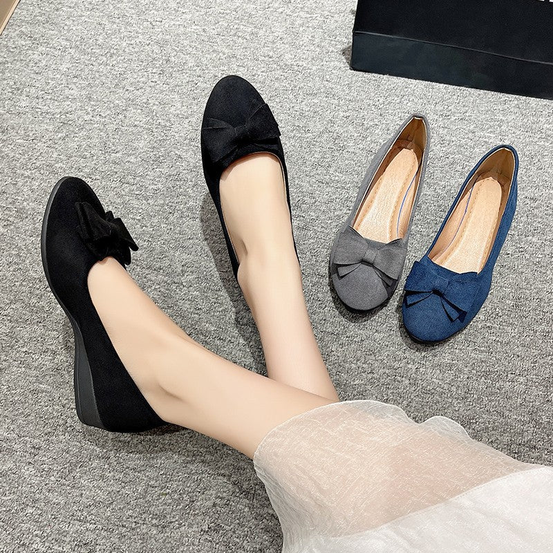 Bow Point Toe Low Heel Slip - Ons - Flip Flop Dynasty