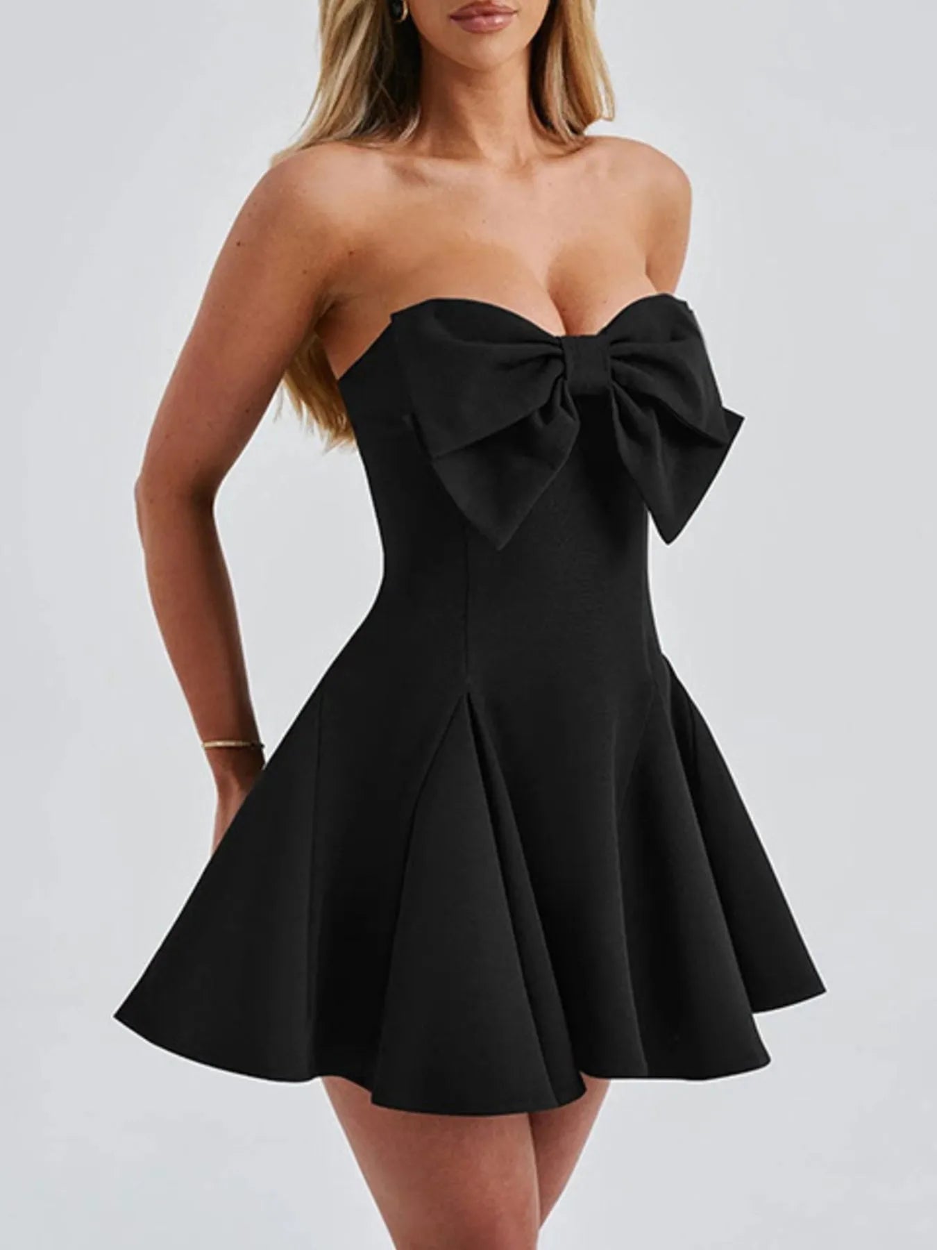 Bow Tube A - Line Mini Dress - Flip Flop Dynasty