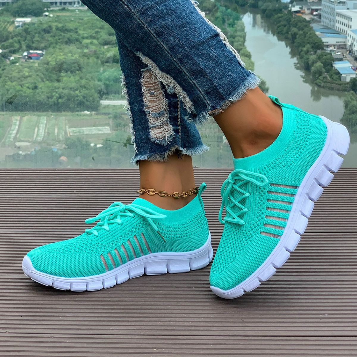 Breathable Mesh Round Toe Athletic - Flip Flop Dynasty