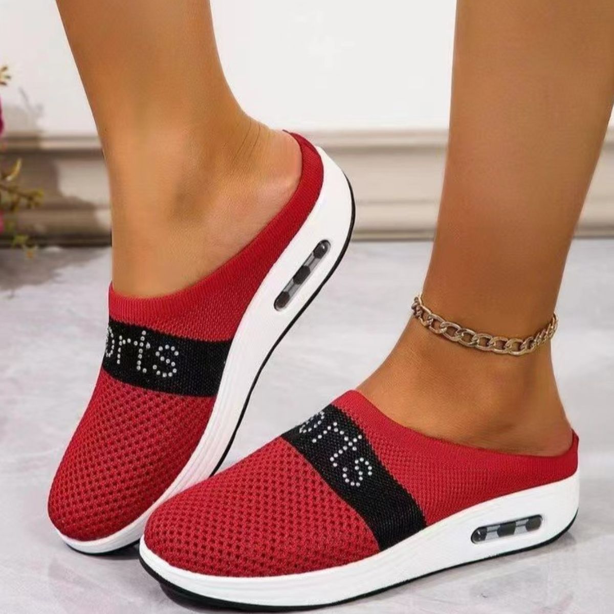 Breathable Mesh Round Toe Sandals - Flip Flop Dynasty