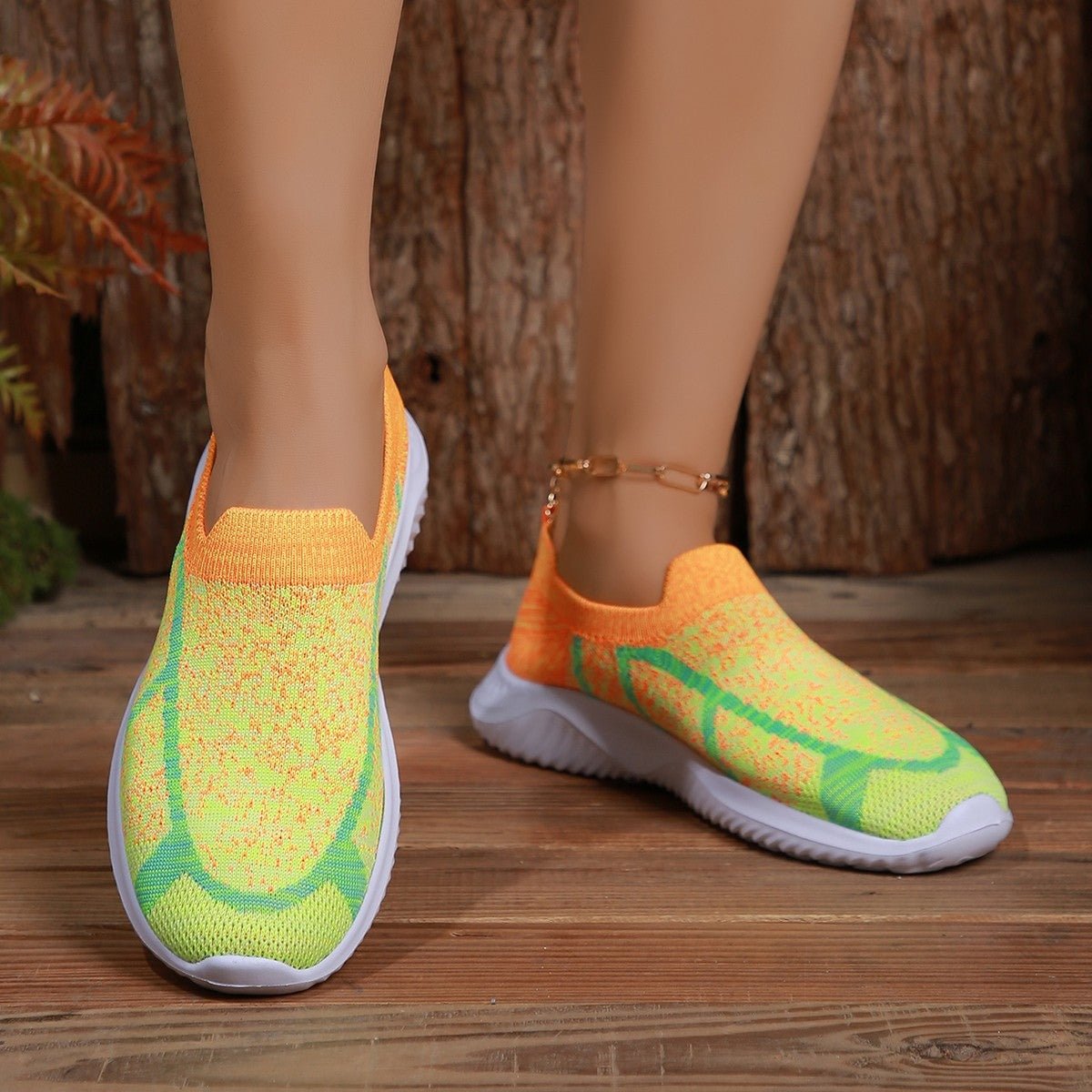 Breathable Mesh Round Toe Sneakers - Flip Flop Dynasty