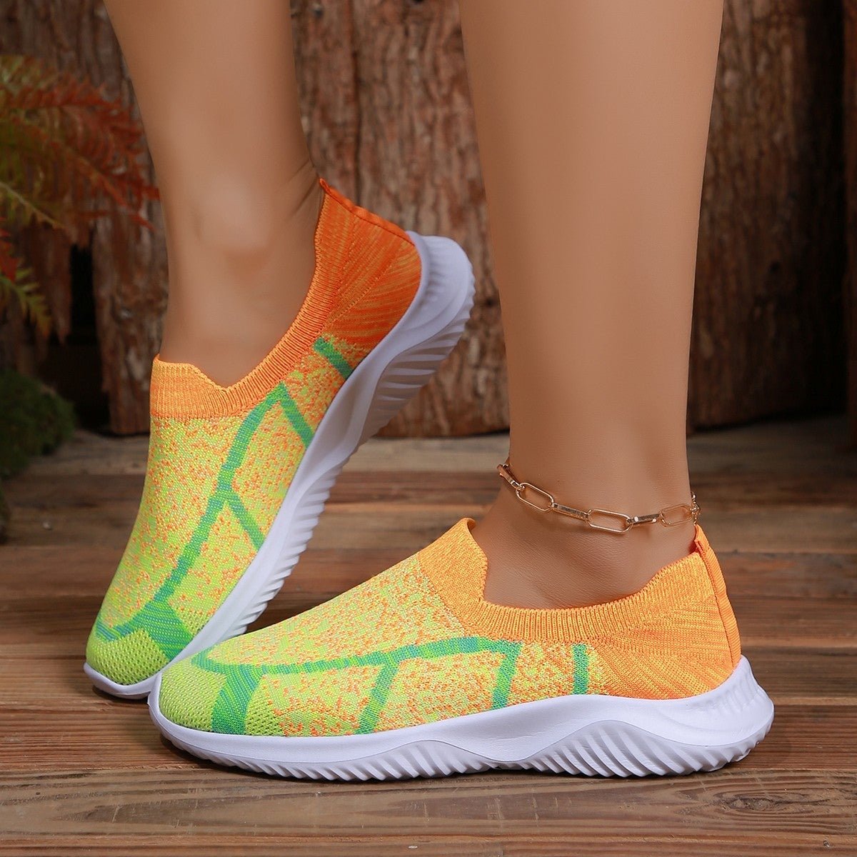 Breathable Mesh Round Toe Sneakers - Flip Flop Dynasty