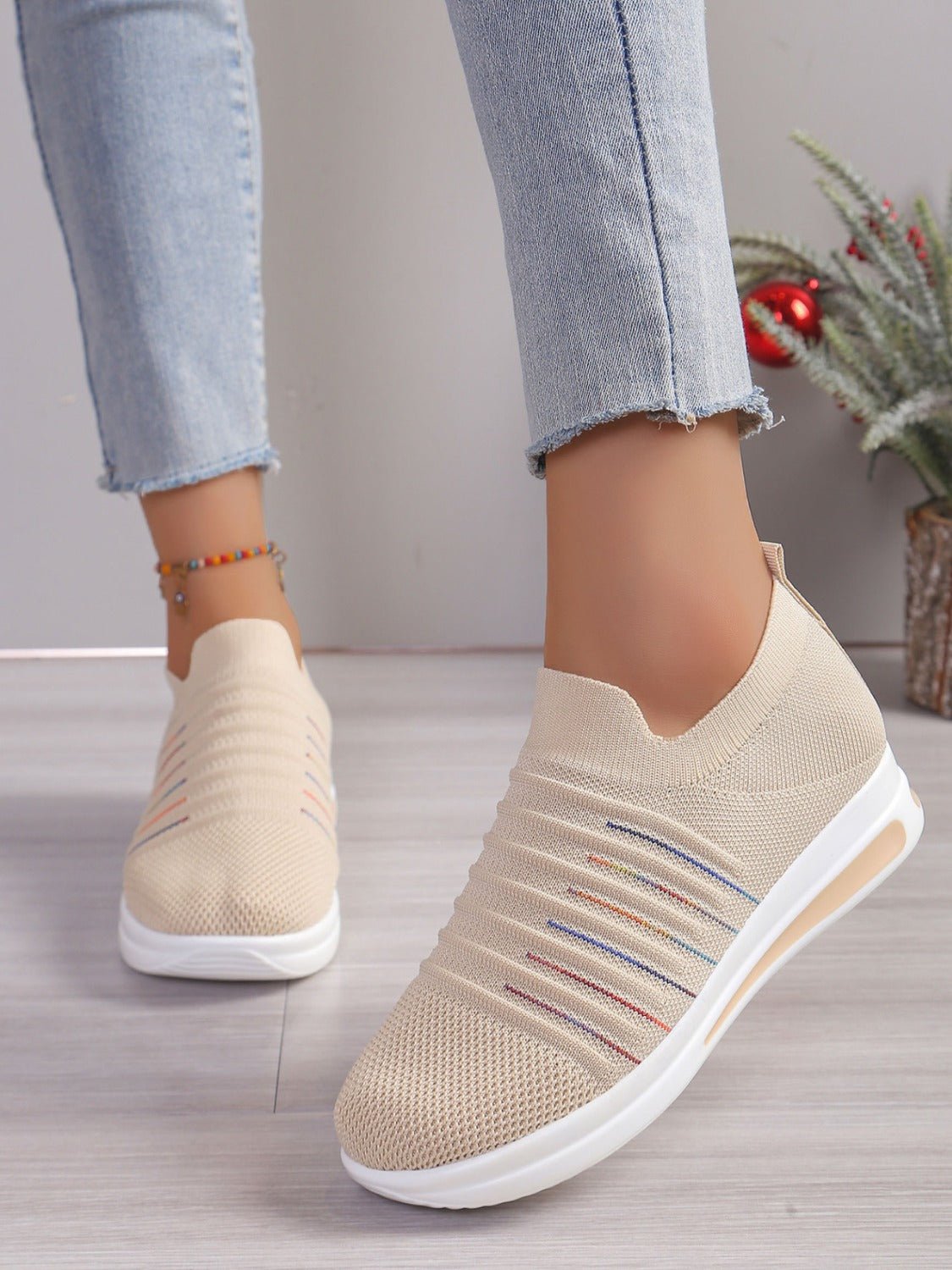 Breathable Mesh Wedge Sneakers - Flip Flop Dynasty