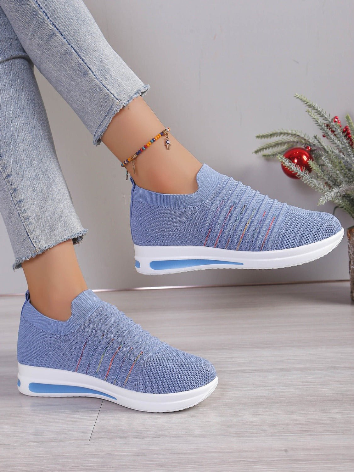 Breathable Mesh Wedge Sneakers - Flip Flop Dynasty