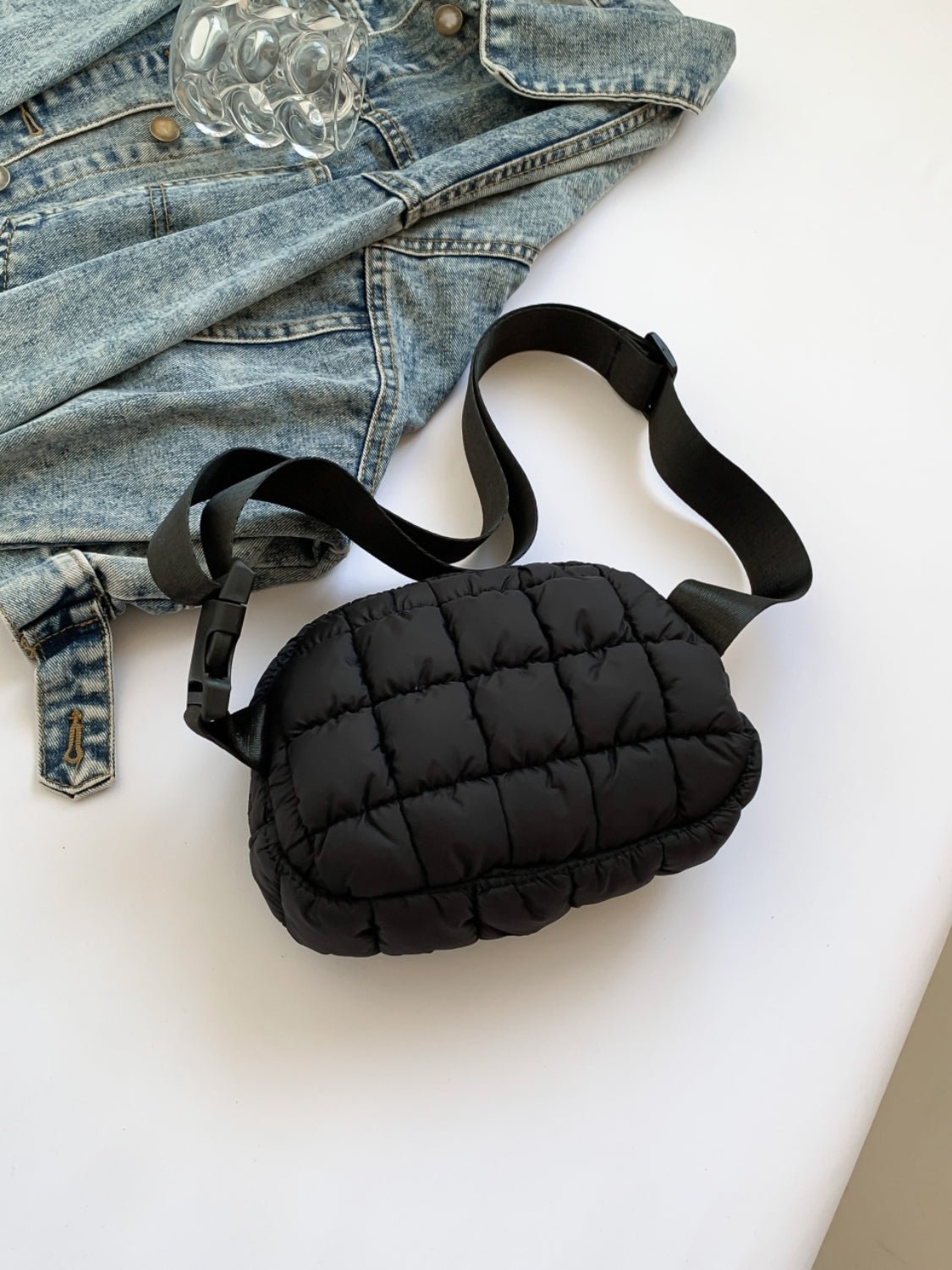 Bubble Texture Adjustable Strap Crossbody Bag - Flip Flop Dynasty