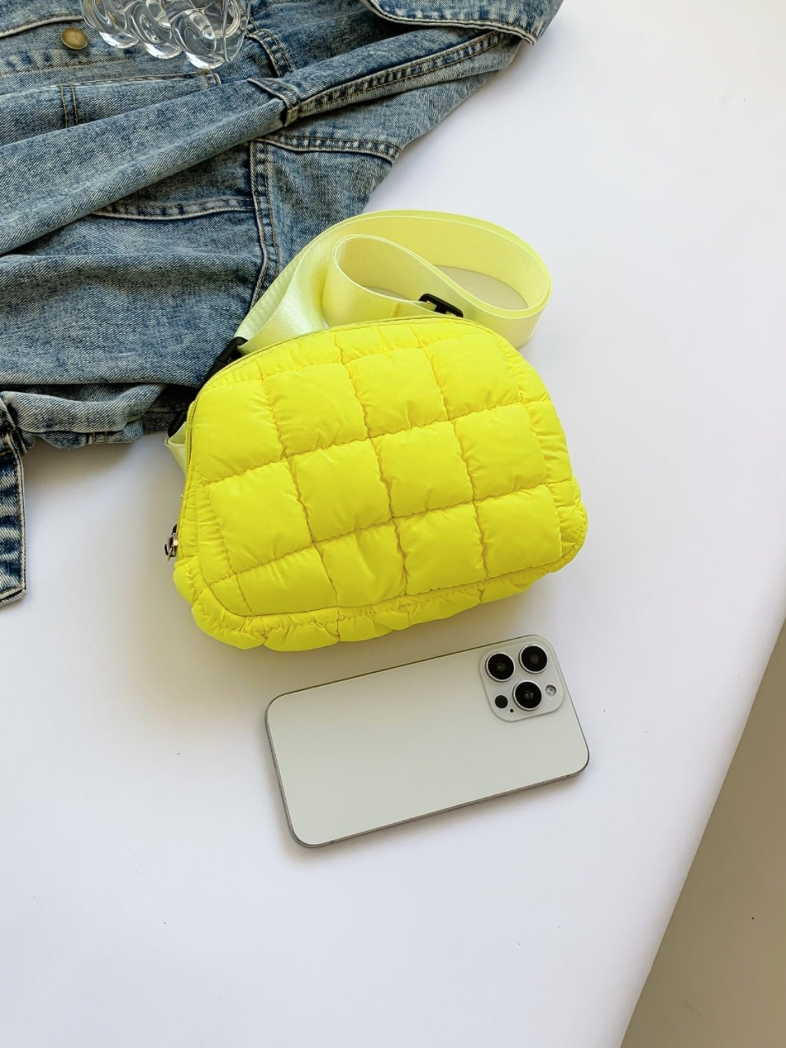 Bubble Texture Adjustable Strap Crossbody Bag - Flip Flop Dynasty