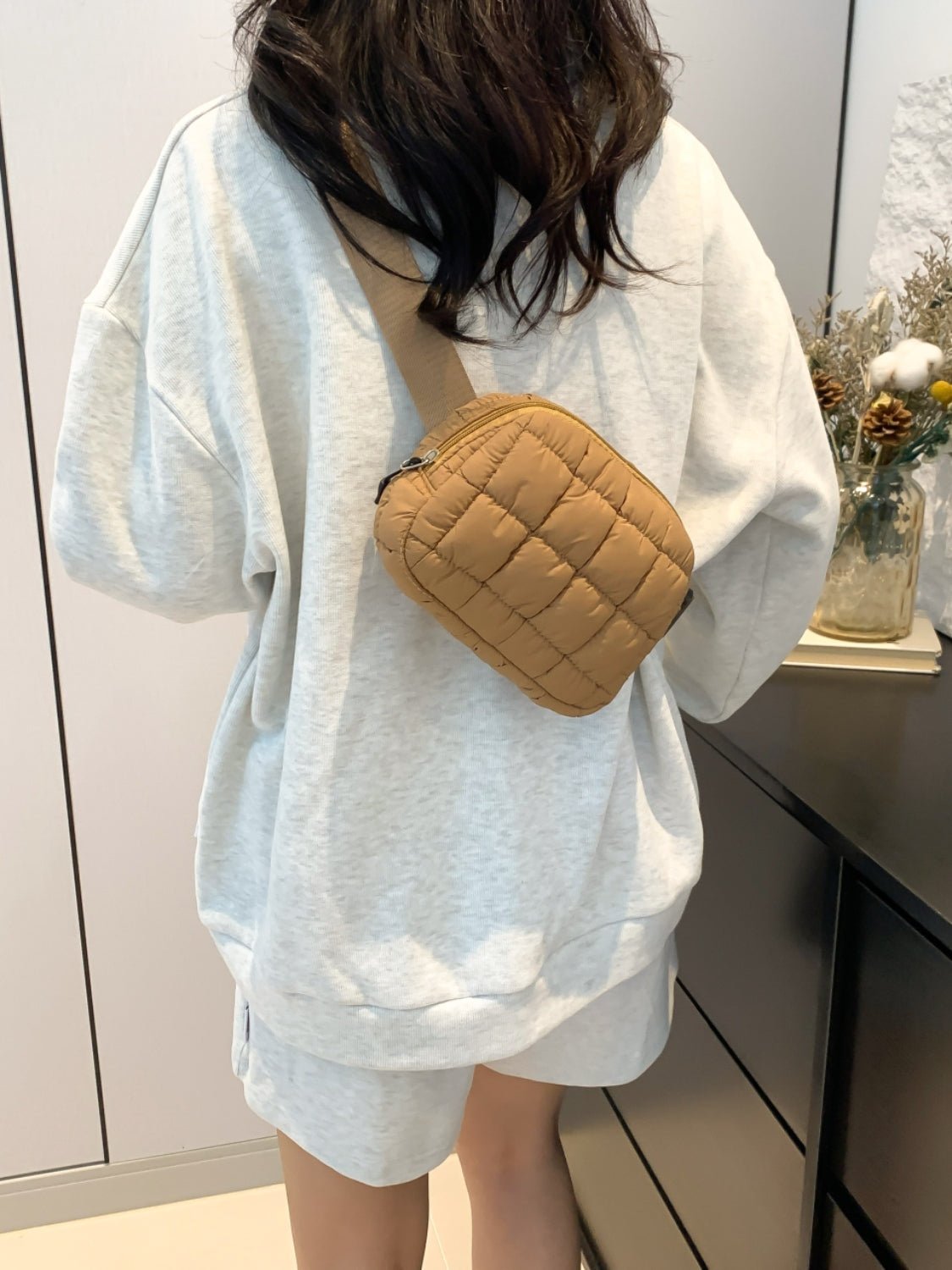 Bubble Texture Adjustable Strap Crossbody Bag - Flip Flop Dynasty
