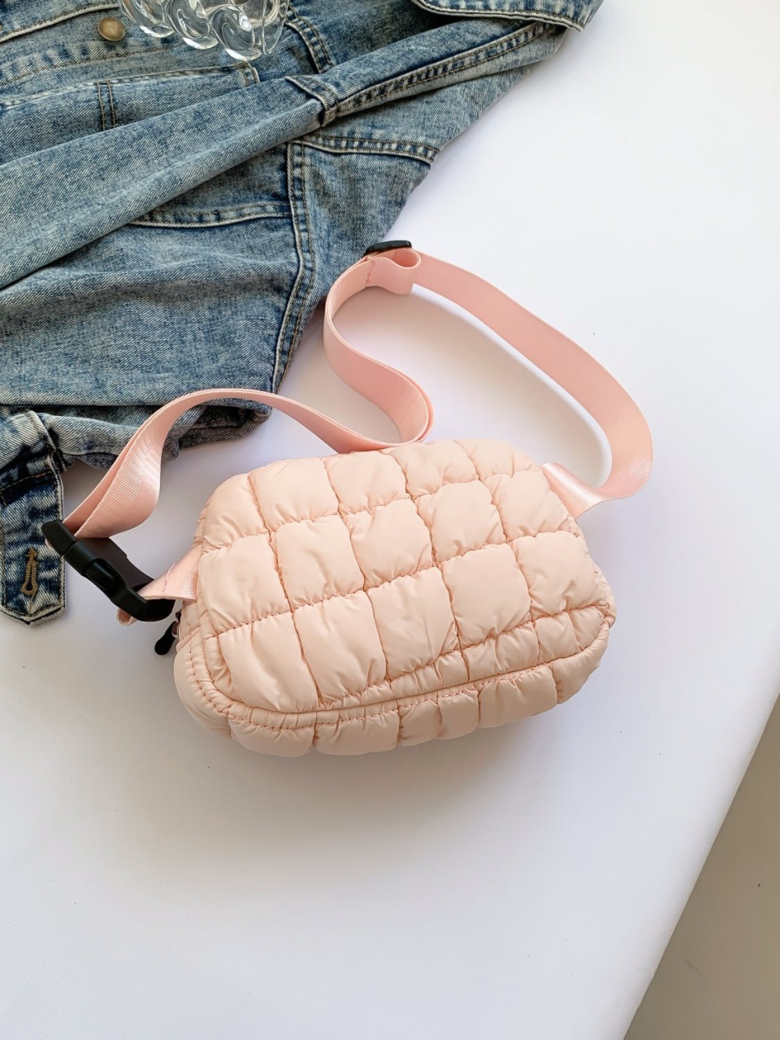 Bubble Texture Adjustable Strap Crossbody Bag - Flip Flop Dynasty