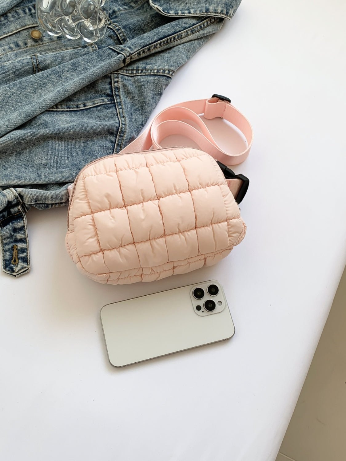 Bubble Texture Adjustable Strap Crossbody Bag - Flip Flop Dynasty