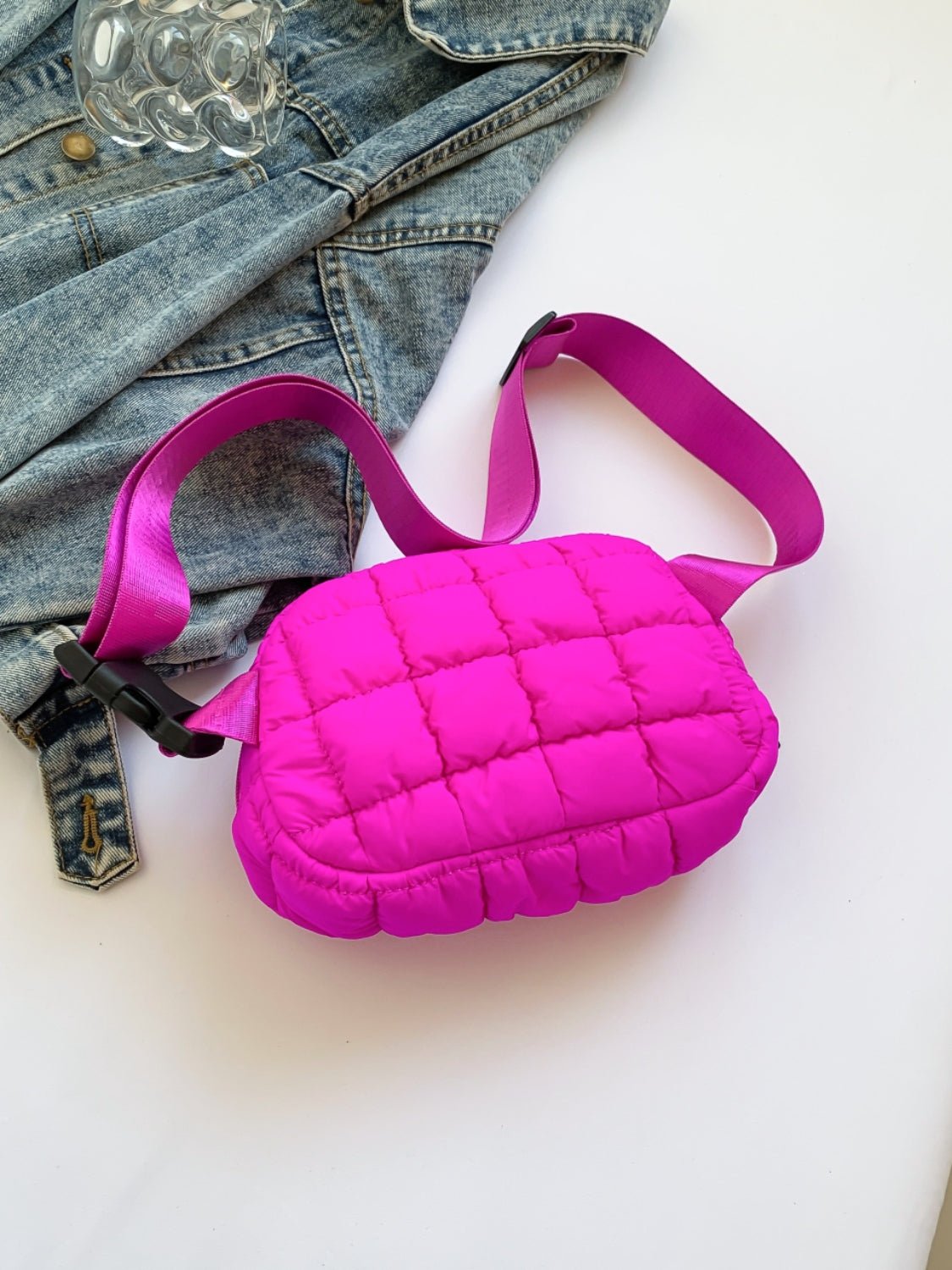 Bubble Texture Adjustable Strap Crossbody Bag - Flip Flop Dynasty