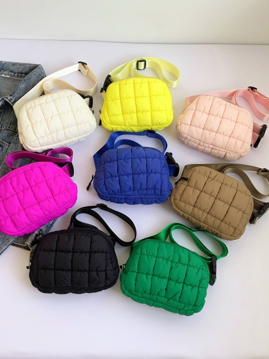Bubble Texture Adjustable Strap Crossbody Bag - Flip Flop Dynasty